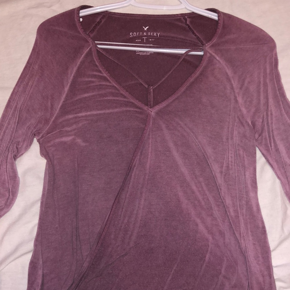 Long Sleeve Cross Over Top